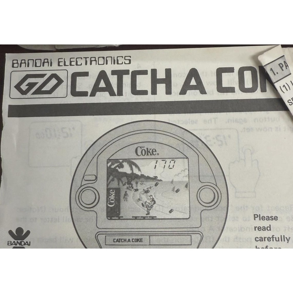 Vintage Bandai Collectible Rare Catch a Coke handheld game retro Coca-Cola watch - Picture 3 of 8